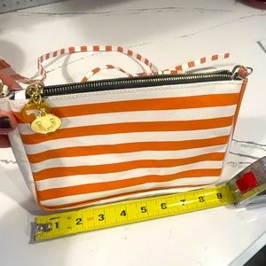 Orange and white crossbody